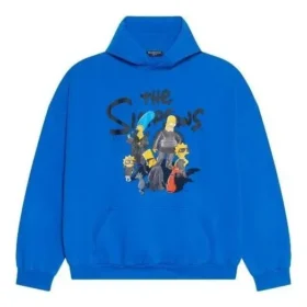 Balenciaga x THE SIMPSONS Bomullshettegenser, vid passform «Blue» 674986TLVG84210 Balenciaga x THE SIMPSONS Bomullshettegenser, vid passform «Blue» 674986TLVG84210