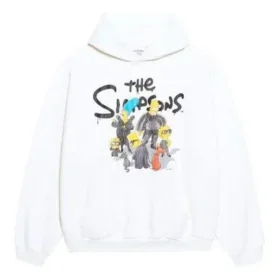 Balenciaga x THE SIMPSONS bomullshettegenser, vid passform «White» 675003TLVG89016 Balenciaga x THE SIMPSONS bomullshettegenser, vid passform «White» 675003TLVG89016