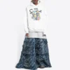 Balenciaga x THE SIMPSONS bomullshettegenser, vid passform «White» 675003TLVG89016