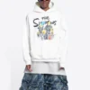 Balenciaga x THE SIMPSONS bomullshettegenser, vid passform «White» 675003TLVG89016