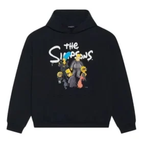 Balenciaga x THE SIMPSONS Bomullshettegensere, vid passform «Black» 675003TLVG81000