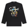 Balenciaga x THE SIMPSONS langermet T-skjorte, stor passform «Black» 681046TLVG70100