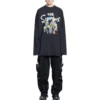 Balenciaga x THE SIMPSONS langermet T-skjorte, stor passform «Black» 681046TLVG70100