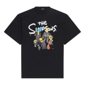 Balenciaga x THE SIMPSONS Oversized bomulls-T-skjorte «Black» 676589TLVG71000