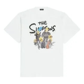Balenciaga x THE SIMPSONS Oversized bomulls-T-skjorte «White» 676589TLVG70901