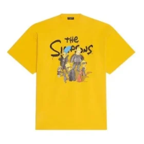 Balenciaga x THE SIMPSONS Oversized bomulls-T-skjorte «Yellow» 676589TLVG77200