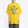 Balenciaga x THE SIMPSONS Oversized bomulls-T-skjorte «Yellow» 676589TLVG77200