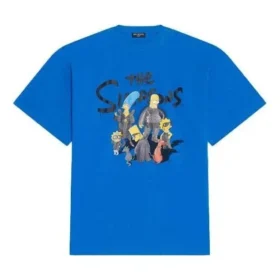 Balenciaga x The Simpsons Oversized T-skjorte «Blue» 676589TLVG74210