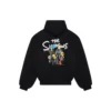 Balenciaga x The Simpsons vattert bomber-hettegenser «Black» 657115TLVG71000