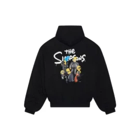 Balenciaga x The Simpsons vattert bomber-hettegenser «Black» 657115TLVG71000