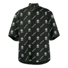 Balenciaga x WFP kortærmet skjorte med firkantet rygg «Black White» 602026TIL251070