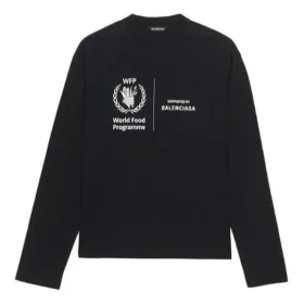 Balenciaga x WFP langermet T-skjorte, medium passform «Black» 612967THV841000