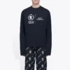 Balenciaga x WFP langermet T-skjorte, medium passform «Black» 612967THV841000