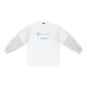 Balenciaga x WFP T-skjorte med doble ermer «White» 698089TMVL29086