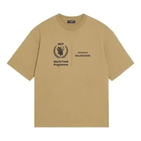 Balenciaga x WFP T-skjorte, medium passform «Khaki» 612966THV849605