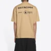 Balenciaga x WFP T-skjorte, medium passform «Khaki» 612966THV849605