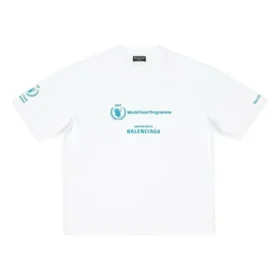 Balenciaga x WFP T-skjorte, medium passform «White» 612966TMVL29086 Balenciaga x WFP T-skjorte, medium passform «White» 612966TMVL29086