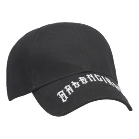 Balenciga-cap med brodert tatoveringslogo og visir «Black» 570102410B71077