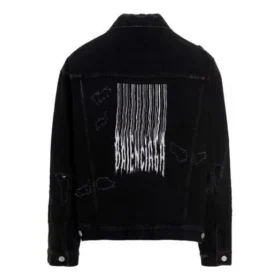 Barcode Destroyed Denim jakke «Black» 664329TBP471055
