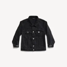 Barn – Balenciaga-jakke i oversized-modell i svart, bleket