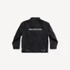 Barn – Balenciaga-jakke i oversized-modell i svart, bleket