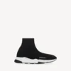 Barn – Speed-sneakers i resirkulert strikk i svart/hvitt