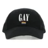 Baseballcap i bomullstwill med brodert Pride-logo «Black» 670811410B21000