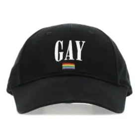 Baseballcap i bomullstwill med brodert Pride-logo «Black» 670811410B21000