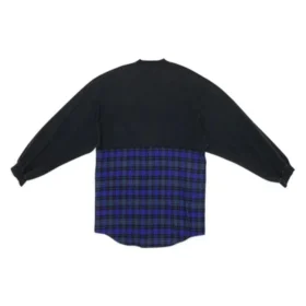 BB Authentic T-skjorte med lapper og lange ermer «Black Blue» 698227TMM085212