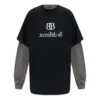 BB Be Different T-skjorte med lapper, langermet «Black Grey» 720407TNVV31070