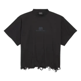 BB Classic Balenciaga kort T-skjorte i oversized-modell «Black» 783399TQVS81083 BB Classic Balenciaga kort T-skjorte i oversized-modell «Black» 783399TQVS81083