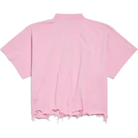 BB Classic Balenciaga kort T-skjorte i oversized-modell «Pink» 783399TQVS85708