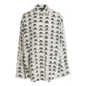 BB Icon poplin-skjorte «hvit svart» 733755TNL889040