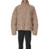 BB Monogram-pufferjakke «Beige Brown» 681885TML339378