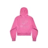 BB Motel hettegenser med glidelås, tettsittende «Dark Pink» 791755TQVU85803