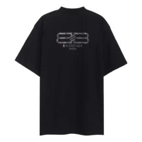 BB Paris Strass T-skjorte, medium passform «Black Faded» 739784TOVU81055