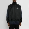 BB Patchwork Nylon Vindjakke med hel glidelås «Navy Black» 623019TIO544100