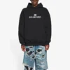 Bb Pixel fleece-hettegenser med snøring og lange ermer, svart 578135TKVI81070