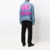 BB-sprayed denimjakke i stor passform «Electric Blue Fuchsia» 678354TCW030406