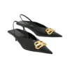 BB Square Knife Slingback-pumps «Black» 691740WAWNC1088