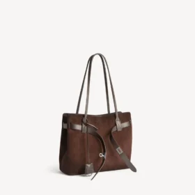 Bel Air-veske for kvinner, medium, i lys espresso