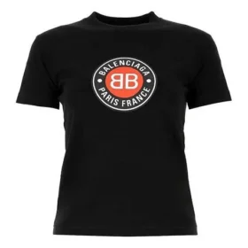 BLogo-trykk, kort ermet, svart 612964TJVD61000