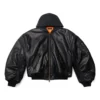 Bomberjakke med hette «Black» 750953TOS171000