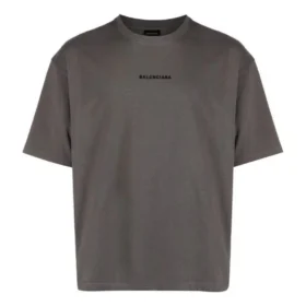 Bomulls-T-skjorte med brodert logo «Grey» 612966TNVG91300
