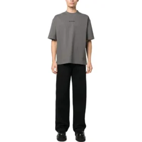 Bomulls-T-skjorte med brodert logo «Grey» 612966TNVG91300