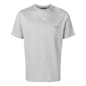Bomulls-T-skjorte med lite logotrykk «Grey» 556151TYK281300