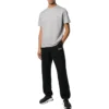 Bomulls-T-skjorte med lite logotrykk «Grey» 556151TYK281300