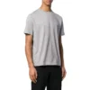 Bomulls-T-skjorte med lite logotrykk «Grey» 556151TYK281300