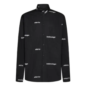 Bomullsskjorte med logotrykk «Black» 662983TOL651070