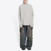 Bomullsskjorte, stor passform «Cement Grey» 681688TKM102967